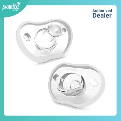 Nanobebe Flexy Pacifiers จุกนมซิลิโคน สำหรับเด็กแรกเกิด - 3 เดือน สี White
